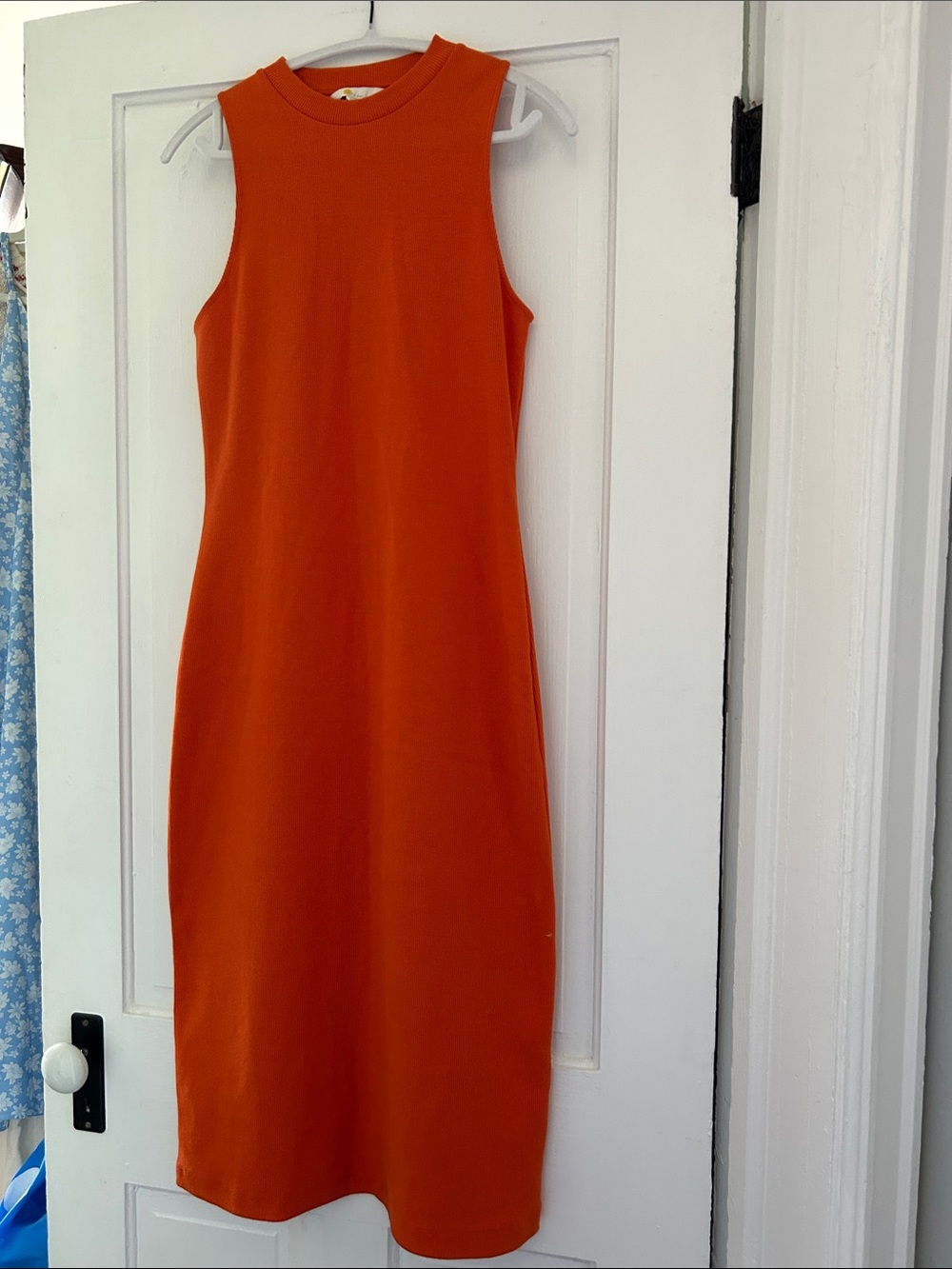 Boden Sleeveless Orange Midi Dress